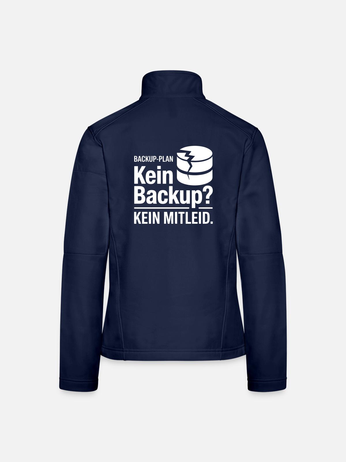 Kein Backup Plan Meme - Frauen Softshelljacke - Navy - Hinten
