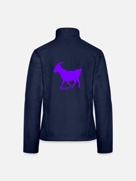 G.O.A.T. Ziege lila - Frauen Softshelljacke - Navy - Hinten