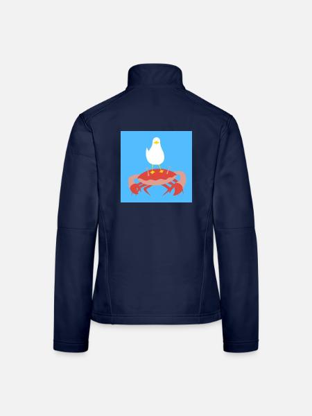 Crab-n-Gull blau - Frauen Softshelljacke - Navy