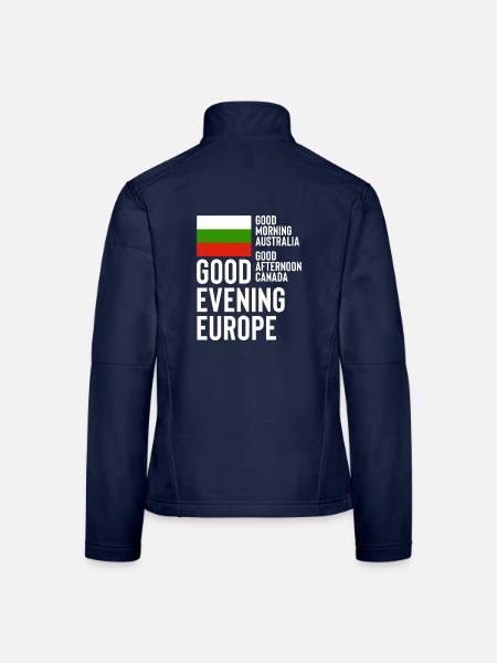 Eurovision Bulgarien - Frauen Softshelljacke - Navy - Hinten