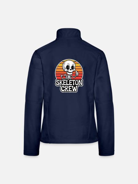 Skeleton Crew Sonnenuntergang - Frauen Softshelljacke - Navy - Hinten