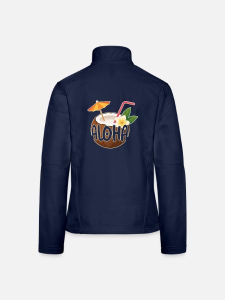 Aloha - Frauen Softshelljacke - Navy - Hinten