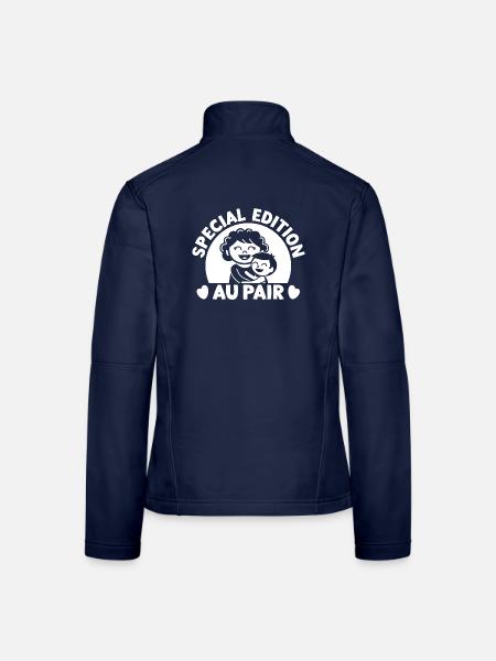 Childcare Provider Special Edition Au Pair Daycare - Frauen Softshelljacke - Navy - Hinten