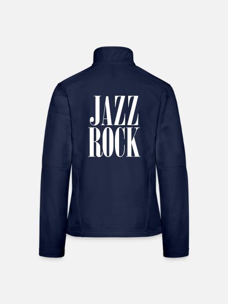 Jazz Rock Bold Logo - Frauen Softshelljacke - Navy - Hinten
