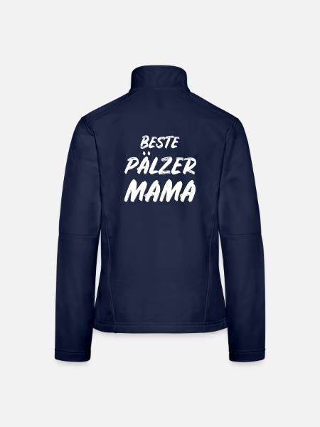 Beste Pälzer Mama – Pfälzer Muttertag Geschenk Spr - Frauen Softshelljacke - Navy - Hinten