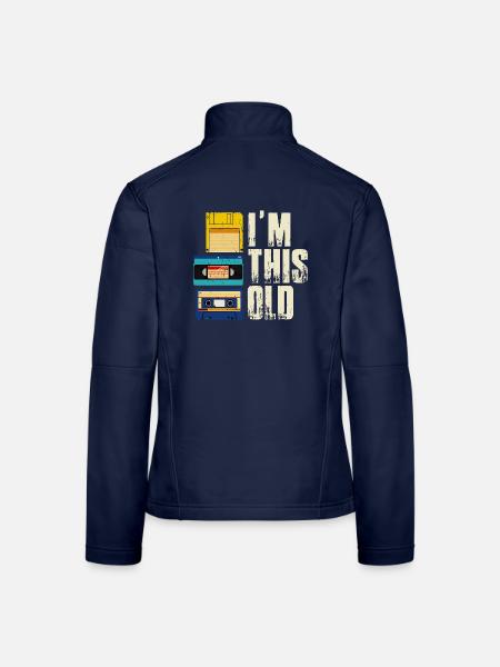 I'm This Old Retro 80er 90er Kassette - Frauen Softshelljacke - Navy