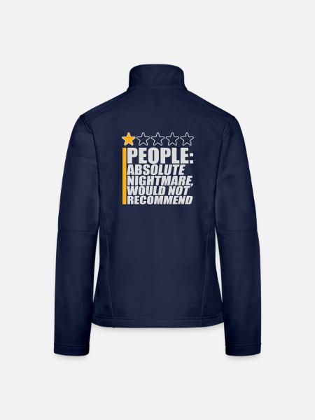 People Absolute Nightmare 1 Stern Review Logo Text - Frauen Softshelljacke - Navy - Hinten