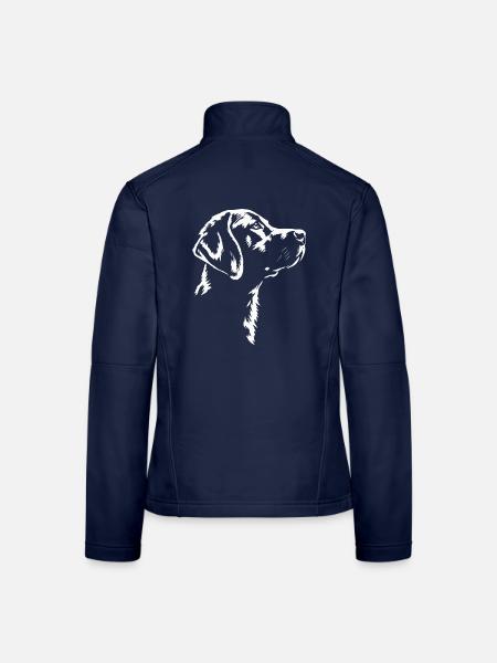 Labrador Kopf Portrait - Frauen Softshelljacke - Navy
