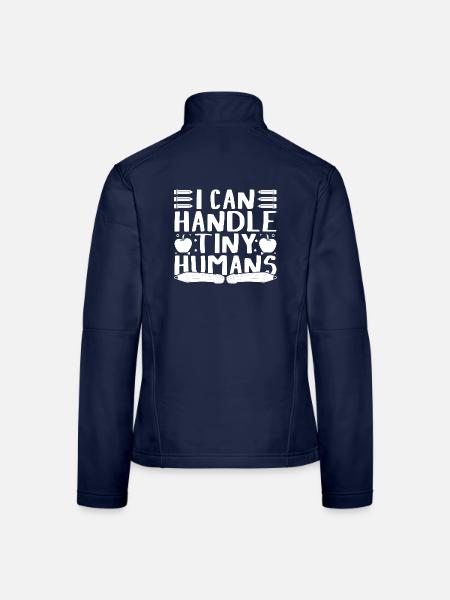 Preschool Teacher Handle TINY HUMANS Daycare - Frauen Softshelljacke - Navy - Hinten