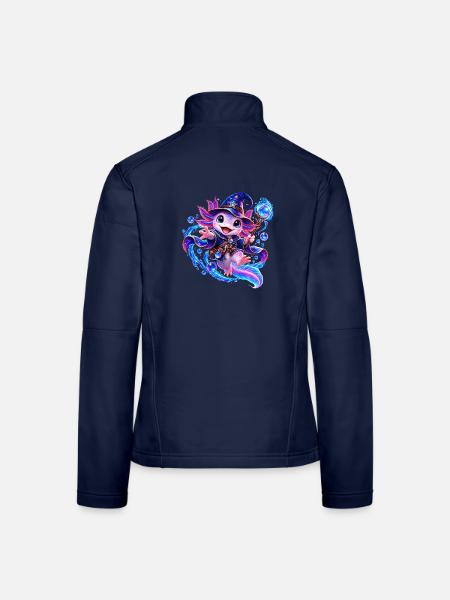 Zauber-Axolotl – Magisches Fantasy Axolotl - Frauen Softshelljacke - Navy