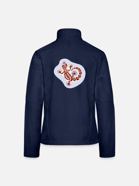 animals_gecko - Frauen Softshelljacke - Navy