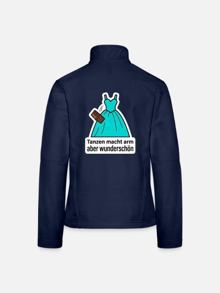 Tanzen Tanzkleid Tanzsport Tänzerin T-Shirt - Frauen Softshelljacke - Navy - Hinten