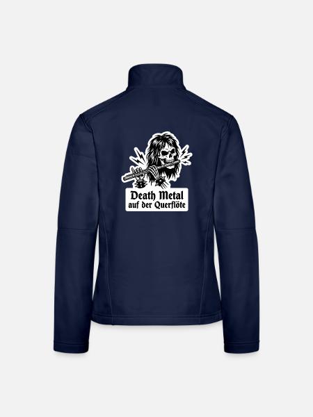 Death Metal Querflöte T-Shirt - Frauen Softshelljacke - Navy - Hinten