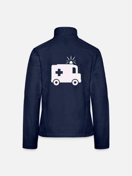 krankenwagen- - Frauen Softshelljacke - Navy