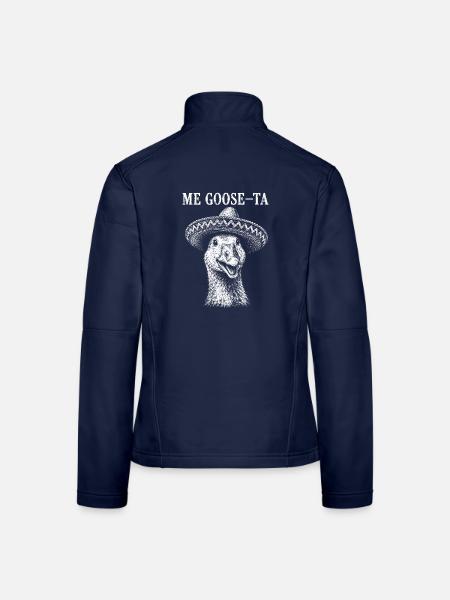 Me Goose-Ta, Sombrero Goose, Fiesta Goose,  - Frauen Softshelljacke - Navy - Hinten