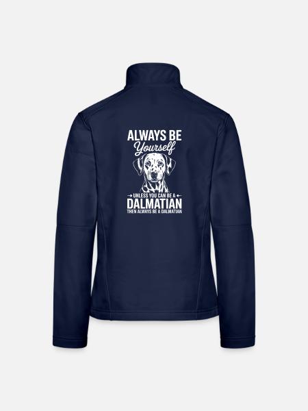 Dalmatiner Sprüche Lustiges Dalmatiner Geschenk - Frauen Softshelljacke - Navy - Hinten