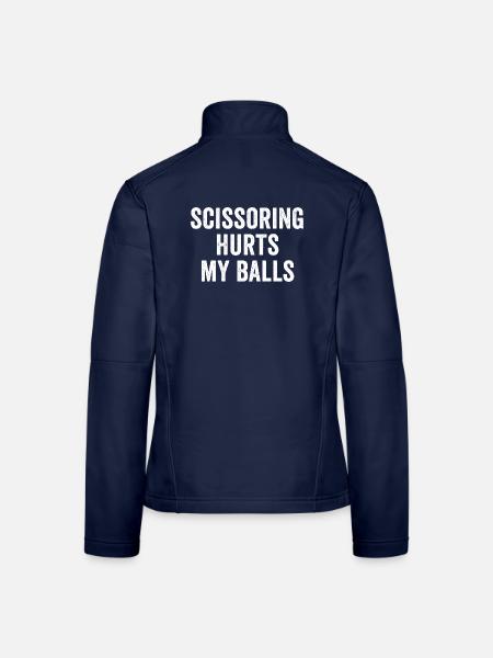 Scissoring tut meinen Eiern weh - Frauen Softshelljacke - Navy - Hinten