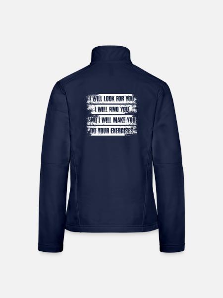 I will look for you Physiotherapie Physiotherapeut - Frauen Softshelljacke - Navy - Hinten