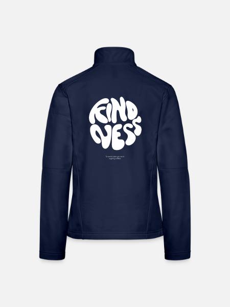 KINDNESS Kreis Design - Frauen Softshelljacke - Navy - Hinten