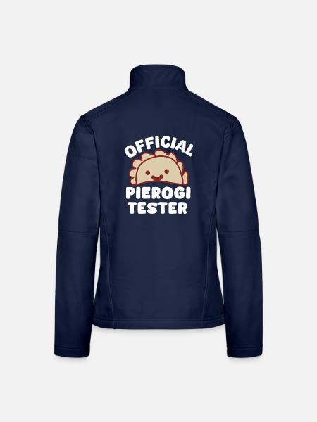 National Pierogi Day feiern am 8. Oktober - Frauen Softshelljacke - Navy - Hinten