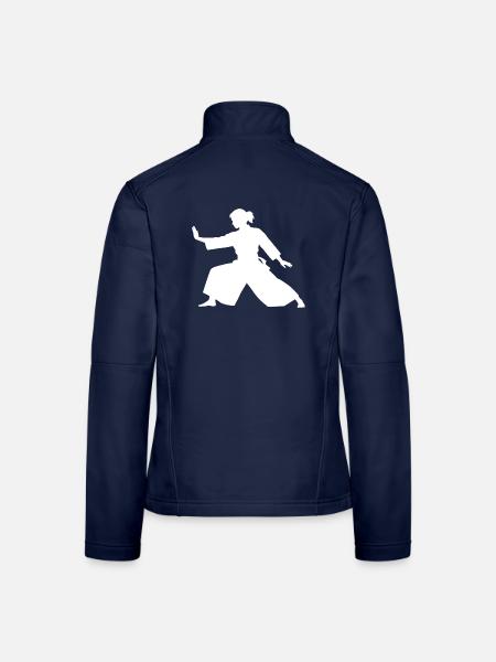 Geschenkidee für eine Dojo-Fanin mit Dojo-Training - Frauen Softshelljacke - Navy - Hinten