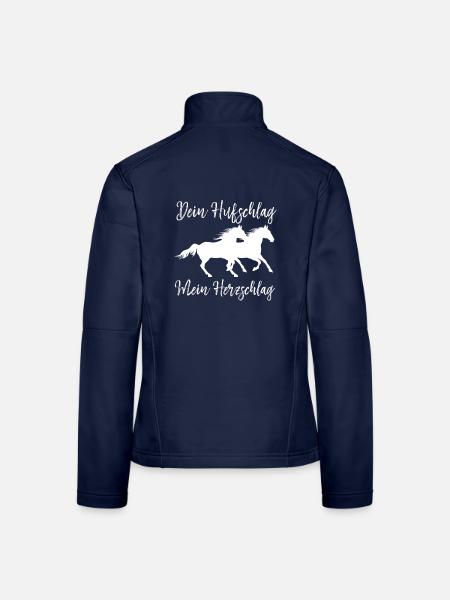 reiten Pferd Lieben Reiterin Pferde Pferdesprüche - Frauen Softshelljacke - Navy - Hinten