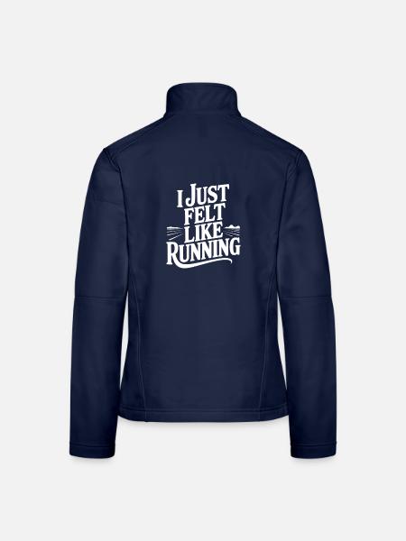 Ich hatte einfach Lust zu rennen - Frauen Softshelljacke - Navy - Hinten