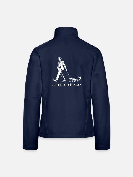 Programmierer EXE Ausführen Computer Nerd Humor - Frauen Softshelljacke - Navy - Hinten