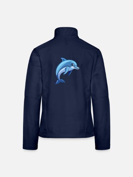 Delfin - Frauen Softshelljacke - Navy - Hinten