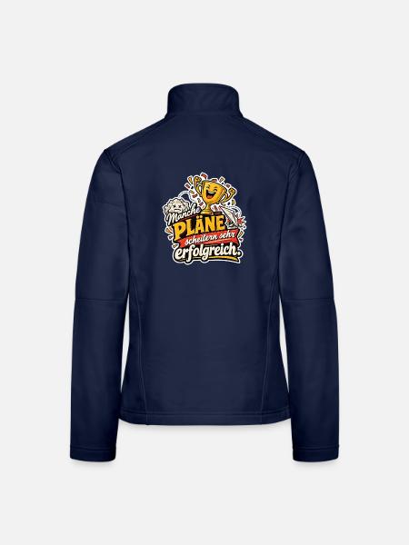 Pläne scheitern erfolgreich - Frauen Softshelljacke - Navy - Hinten