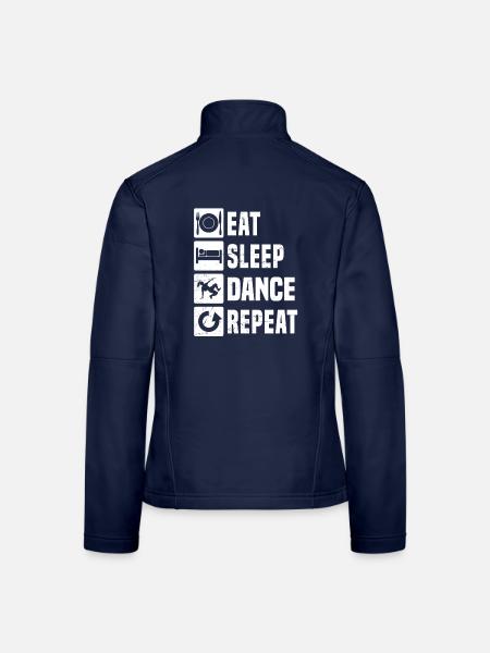 Geschenkidee für eine Dance-Fanin mit Hip-Hop-Tanz - Frauen Softshelljacke - Navy - Hinten