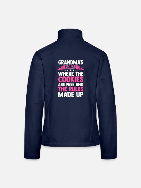 Im A Grandma I Do What I Want Nana Mimi Gigi - Frauen Softshelljacke - Navy - Hinten