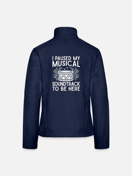 Theater I Paused My Musical To Be Here Actor - Frauen Softshelljacke - Navy - Hinten