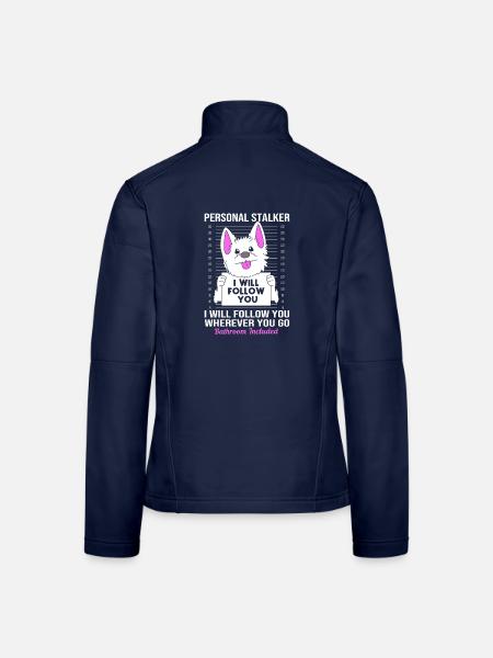 West Highland Terrier - Frauen Softshelljacke - Navy - Hinten