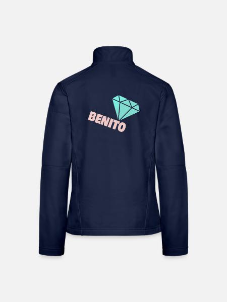 Geschenk für Benito - Frauen Softshelljacke - Navy - Hinten