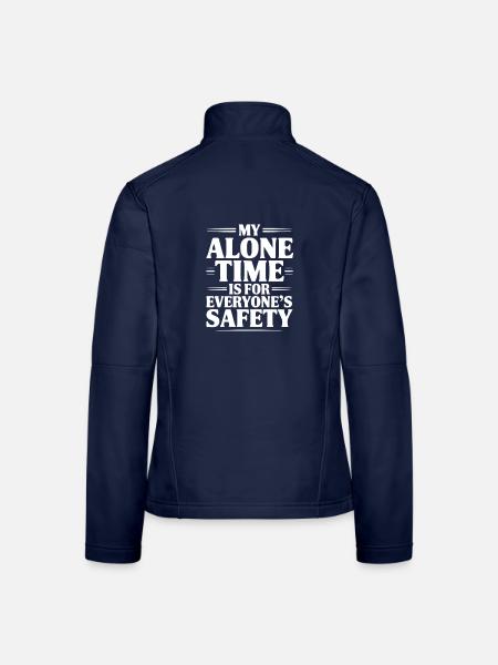 Meine Zeit allein dient der Sicherheit aller - Frauen Softshelljacke - Navy - Hinten