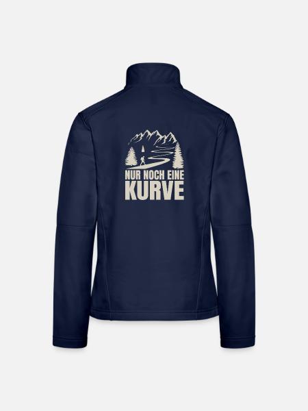 Wandern-_Nur_noch_eine_Kurve - Frauen Softshelljacke - Navy - Hinten