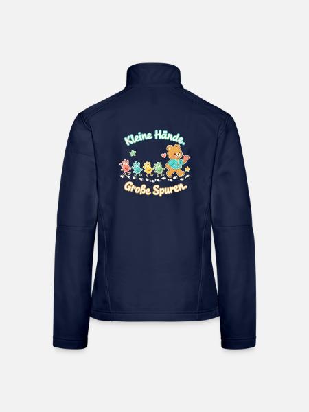Erzieherin Geschenk Abschied Kita Dankeschön - Frauen Softshelljacke - Navy - Hinten
