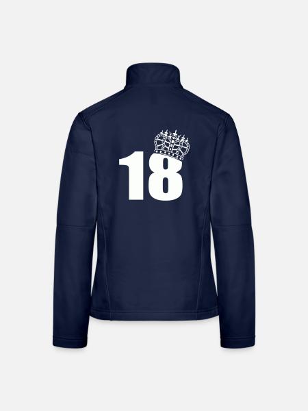 Königliches 18. Geburtstag - Frauen Softshelljacke - Navy - Hinten