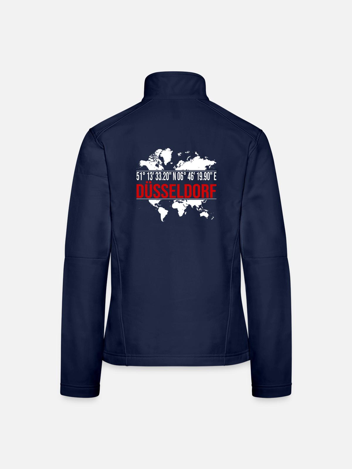 Düsseldorf - Frauen Softshelljacke - Navy - Hinten