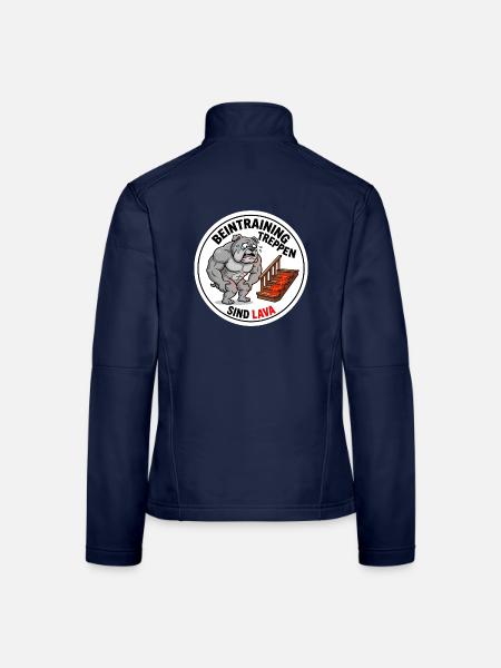 Beintraining Treppen sind Lava Lustiges Gym - Frauen Softshelljacke - Navy - Hinten