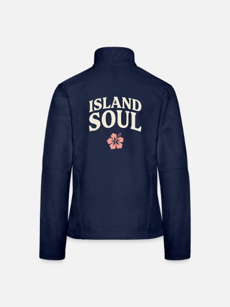 Island Soul - Frauen Softshelljacke - Navy - Hinten