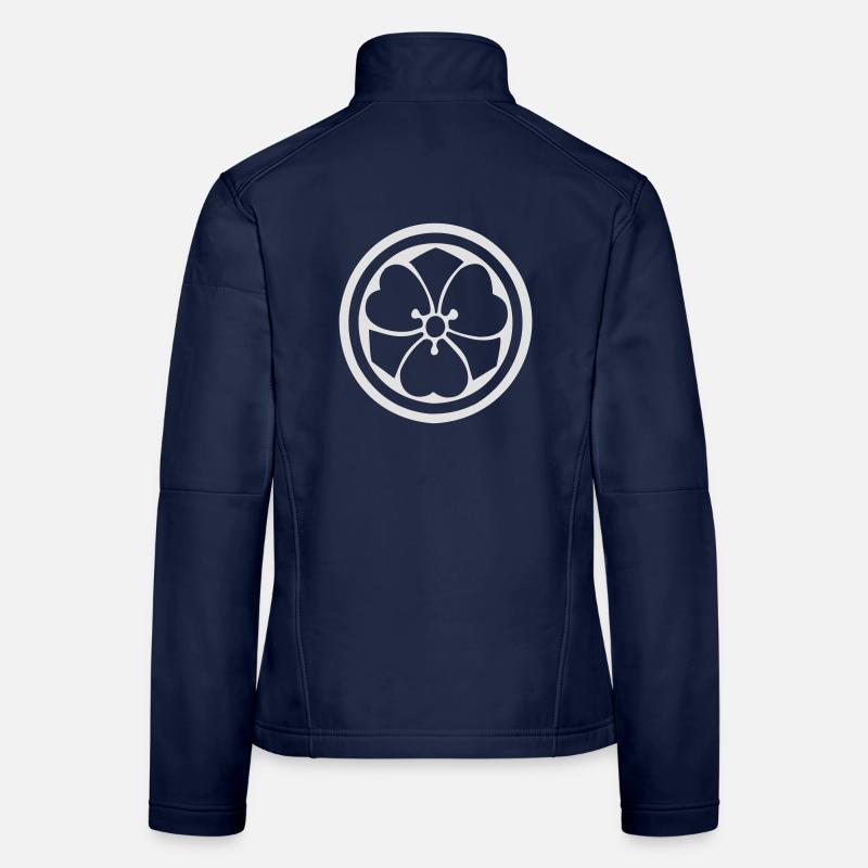 Kreisblüten Emblem Design Frauen Softshelljacke