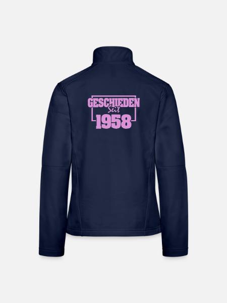 Ehe 1958 - Frauen Softshelljacke - Navy - Hinten