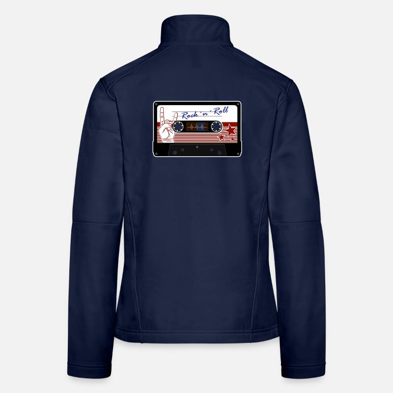 Cassette de rock 'n' roll rétro Veste en tissu softshell Femme