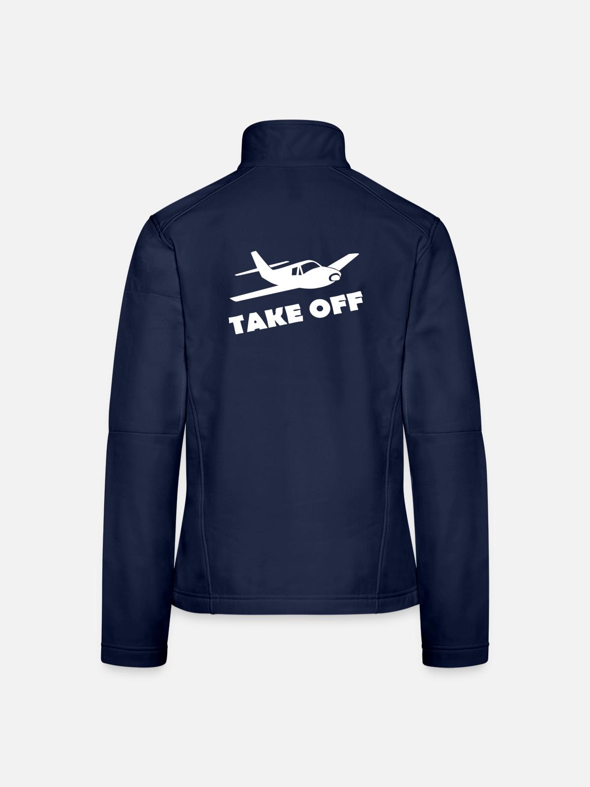 TAKE OFF - Frauen Softshelljacke - Navy - Hinten