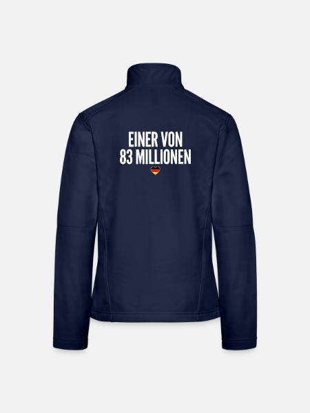 Einer Von 83 Millionen - Frauen Softshelljacke - Navy - Hinten