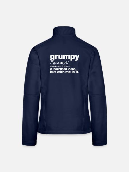 Grummelige Definition Lustige Sarkastische Definition Humor - Frauen Softshelljacke - Navy - Hinten