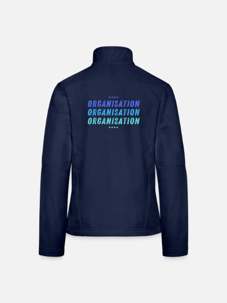 Organisation - Frauen Softshelljacke - Navy - Hinten