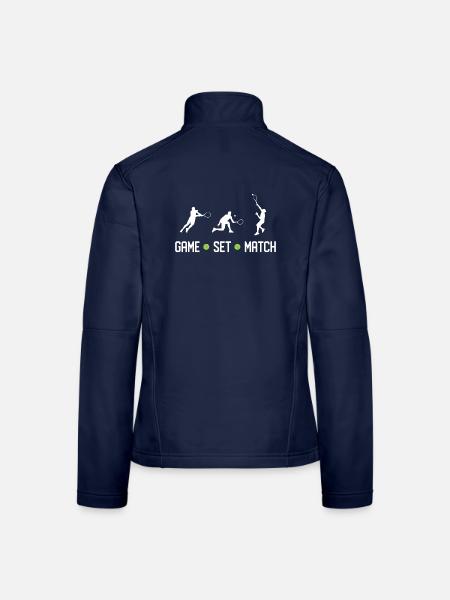 Tennis - Match de jeu - Veste en tissu softshell Femme - bleu marine - Dos